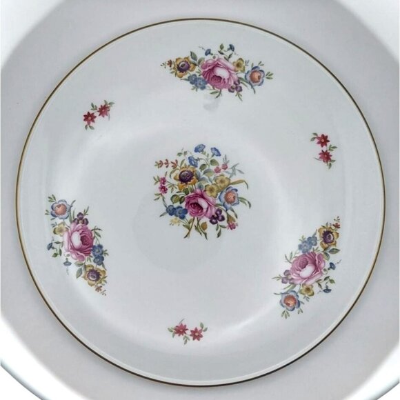 Vintage Royal Worcester Fine Bone China Floral Cake Plate Gold Trim England - Picture 3 of 6